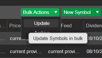 Allowing for Updating Symbols in Bulk