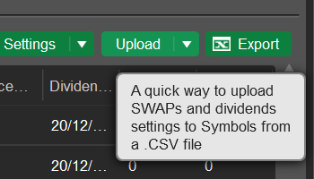Modified Upload Flow in the Swaps and Dividends Application