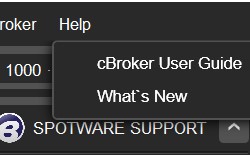 Help menu and User Guide links