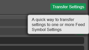Transferring Settings Between Feed Symbol Settings