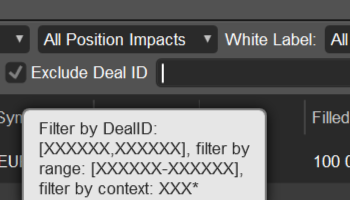 Filtering Deal History Reports