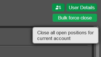 Bulk force closing open positions