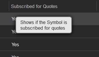 New Column in the Symbols Grid