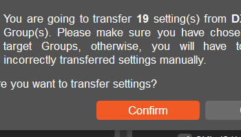 Additional Confirmation Windows in the Groups Application