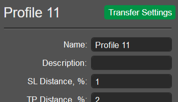 Transferring settings across group profiles
