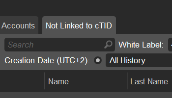 New Tab in the Accounts Application