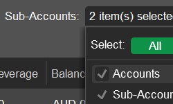 Sub-Accounts filter in Accounts