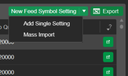 Feed Symbol Settings Mass Import