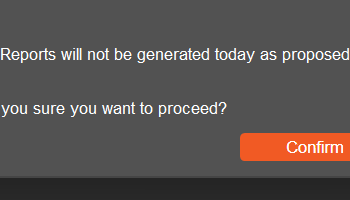 Validating report and commission time changes